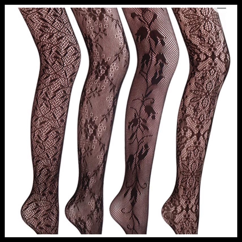 Fishnet pattern pantyhose One Size - Picture 2 of 3